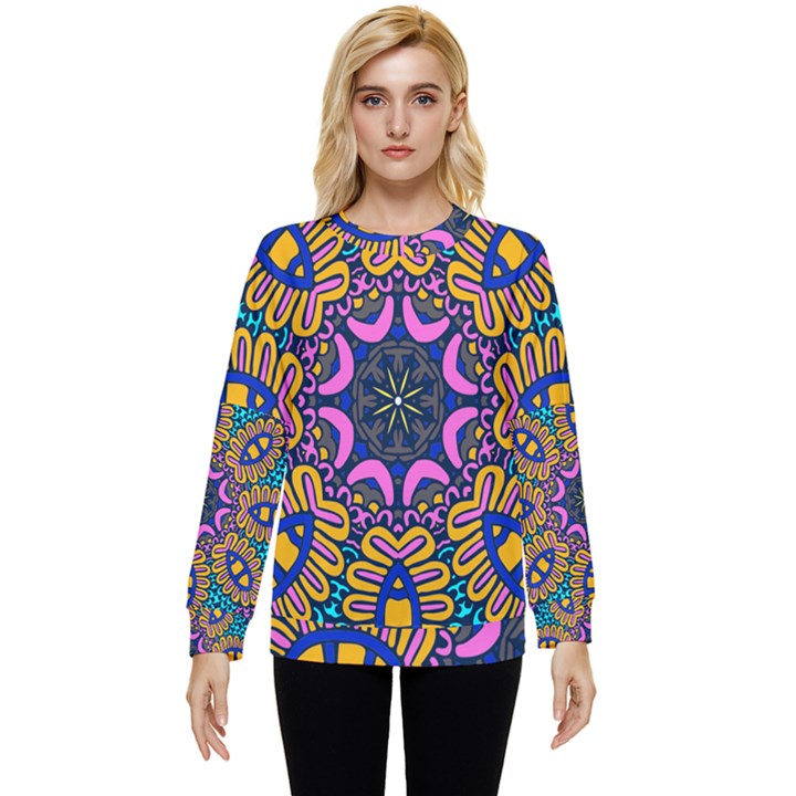 Mandala Fishes   Hidden Pocket Sweatshirt