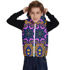 Mandala Fishes   Kids  Stylish Hooded Puffer Vest