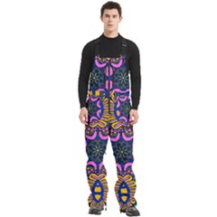 Mandala Fishes   Men s Front Zip Ski And Snowboard Bib Pants