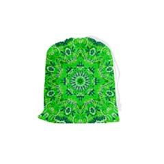 Mandala Flowers   Drawstring Pouch (medium) by ConteMonfrey