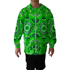 Mandala Flowers   Kids  Hooded Windbreaker