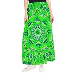 Mandala Flowers   Maxi Chiffon Skirt