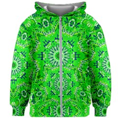 Mandala Flowers   Kids  Zipper Hoodie Without Drawstring