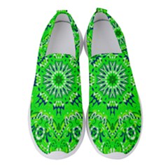 Mandala Flowers   Women s Slip On Sneakers by ConteMonfrey