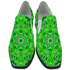 Mandala Flowers   Women Slip On Heel Loafers