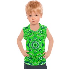 Mandala Flowers   Kids  Sport Tank Top