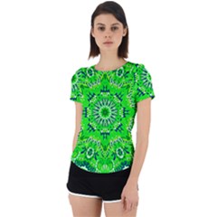 Mandala Flowers   Back Cut Out Sport T-shirt