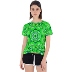 Mandala Flowers   Open Back Sport T-shirt