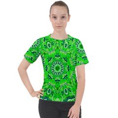 Mandala Flowers   Women s Sport Raglan T-shirt