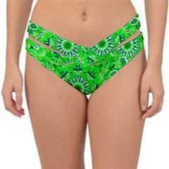 Mandala Flowers   Double Strap Halter Bikini Bottoms