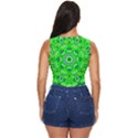 Mandala Flowers   Women s Sleeveless Wrap Top View4