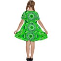 Mandala Flowers   Kids  Short Sleeve Tiered Mini Dress View4