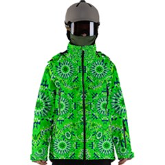 Mandala Flowers   Men s Zip Ski And Snowboard Waterproof Breathable Jacket