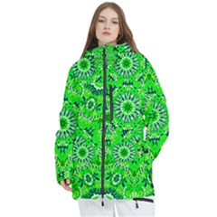 Mandala Flowers   Women s Multi Pockets Zip Ski And Snowboard Waterproof Breathable Jacket