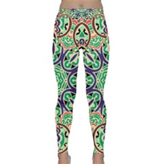 Cold Colors Mandala   Classic Yoga Leggings