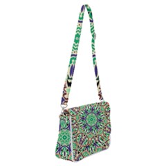 Cold Colors Mandala   Shoulder Bag With Back Zipper