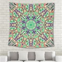 Cold Colors Mandala   Square Tapestry (Large) View2