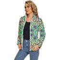 Cold Colors Mandala   Women s Puffer Bubble Jacket Coat View2