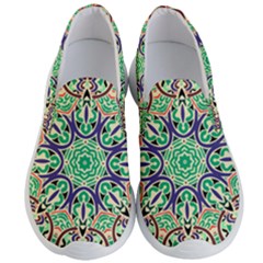 Cold Colors Mandala   Men s Lightweight Slip Ons