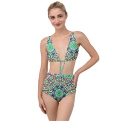 Cold Colors Mandala   Tied Up Two Piece Swimsuit