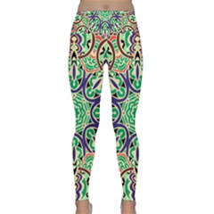 Cold Colors Mandala   Lightweight Velour Classic Yoga Leggings by ConteMonfrey