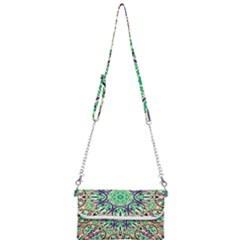 Cold Colors Mandala   Mini Crossbody Handbag