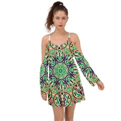 Cold Colors Mandala   Boho Dress