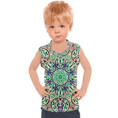 Cold Colors Mandala   Kids  Sport Tank Top