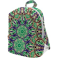 Cold Colors Mandala   Zip Up Backpack