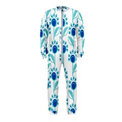 Blue Daisy Minimalist Leaves   Onepiece Jumpsuit (kids)