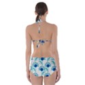 Blue Daisy Minimalist Leaves   Cut-Out One Piece Swimsuit View2