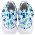 Blue Daisy Minimalist Leaves   Men s Lightweight High Top Sneakers View4