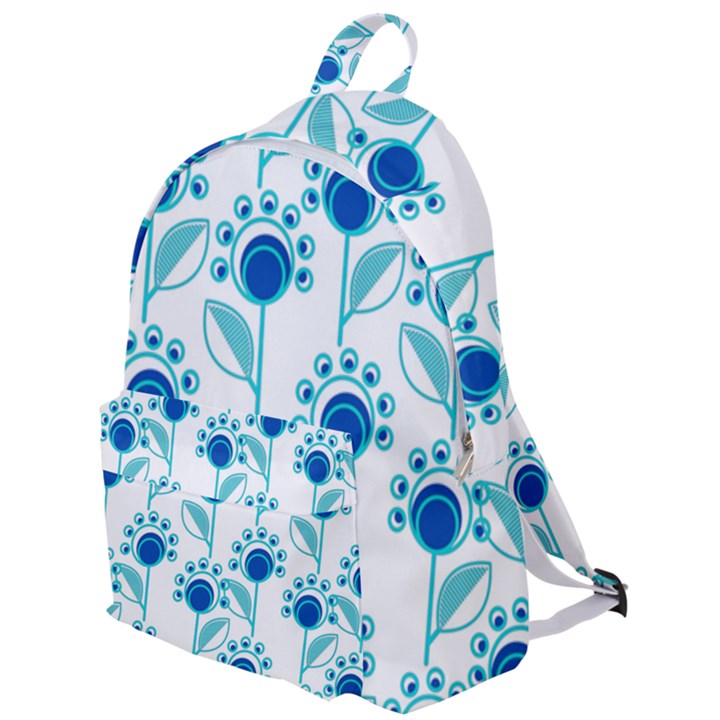 Blue Daisy Minimalist Leaves   The Plain Backpack