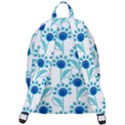 Blue Daisy Minimalist Leaves   The Plain Backpack View3