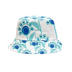 Blue Daisy Minimalist Leaves   Inside Out Bucket Hat