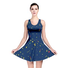 Christmas Sky Happy Reversible Skater Dress by Dutashop