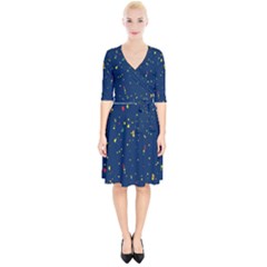 Christmas Sky Happy Wrap Up Cocktail Dress by Dutashop