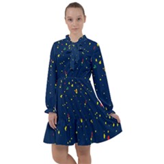 Christmas Sky Happy All Frills Dress by Dutashop