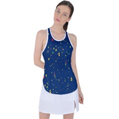 Christmas Sky Happy Racer Back Mesh Tank Top by Dutashop