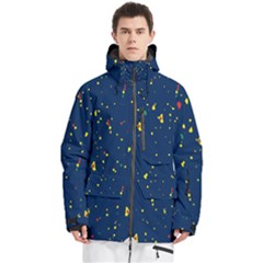 Christmas Sky Happy Men s Multi Pockets Zip Ski And Snowboard Waterproof Breathable Jacket