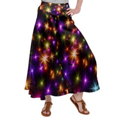 Star Colorful Christmas Abstract Women s Satin Palazzo Pants by Dutashop