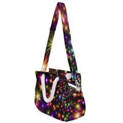 Star Colorful Christmas Abstract Rope Handles Shoulder Strap Bag