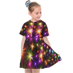 Star Colorful Christmas Abstract Kids  Sailor Dress