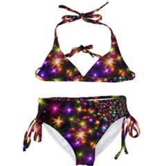 Star Colorful Christmas Abstract Kids  Classic Bikini Set