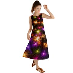 Star Colorful Christmas Abstract Summer Maxi Dress