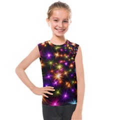 Star Colorful Christmas Abstract Kids  Mesh Tank Top