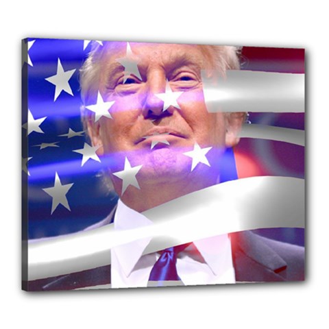 Donald Trump Flag Canvas 24  X 20  (stretched) by vintagetrump