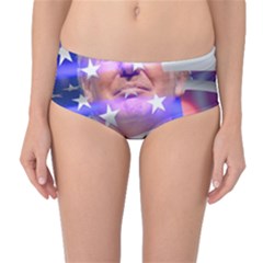 Donald Trump Flag Mid-waist Bikini Bottoms by vintagetrump