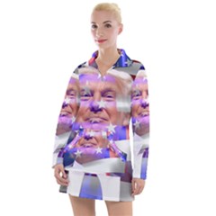 Donald Trump Flag Women s Long Sleeve Casual Dress by vintagetrump