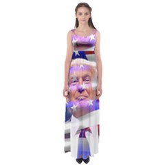 Donald Trump Flag Empire Waist Maxi Dress